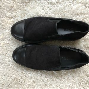Vince shoes. Black suede and leather
